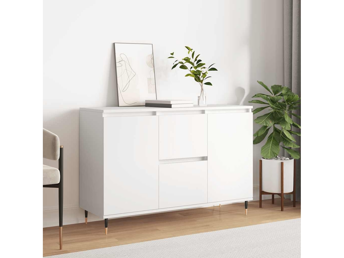 Vidaxl Aparador 101,5x35x70 Cm Derivados De Madeira Branco