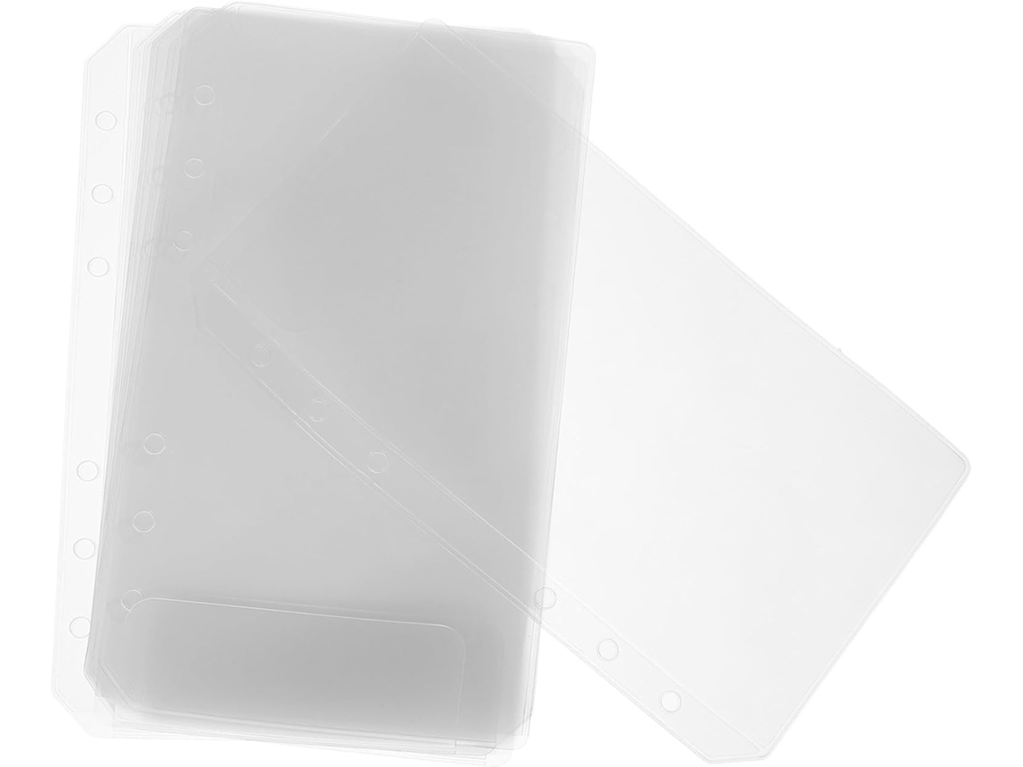 Pastas Organizadoras A5 Em Pvc Transparente, Impermeáveis E Com Furos Duplos, Pacote Com 10 Unidades, Ideais Para