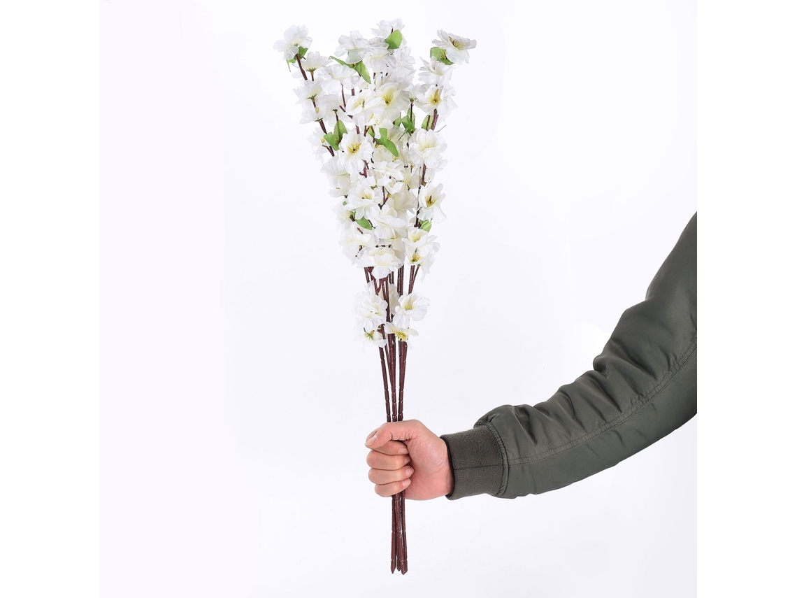 Ramo De Flor De Pêssego Artificial Decoração Casa Alta Qualidade Simulação