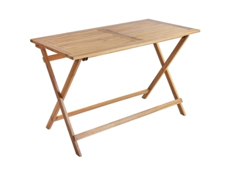 Mesa de jardim BELIANI Prossedi de Madeira de acácia Castanho claro 60x120x75