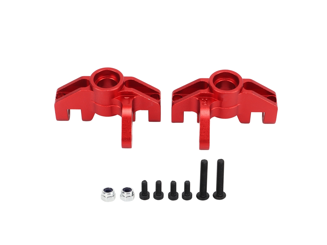 2 Copos de Direção RC de Liga de Alumínio Profissional para Carro RC Losi Hammer Rey U4 Vermelho S/MARCA