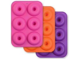 Moldes De Silicone Para Donuts Com 6 Cavidades Antiaderentes, Grau Alimentar, Sem Bpa, Tamanho Padrão 2.6