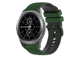 Pulseira De Silicone Quadriculada Bicolor De 20 Mm Para Samsung Gear S2 Classic