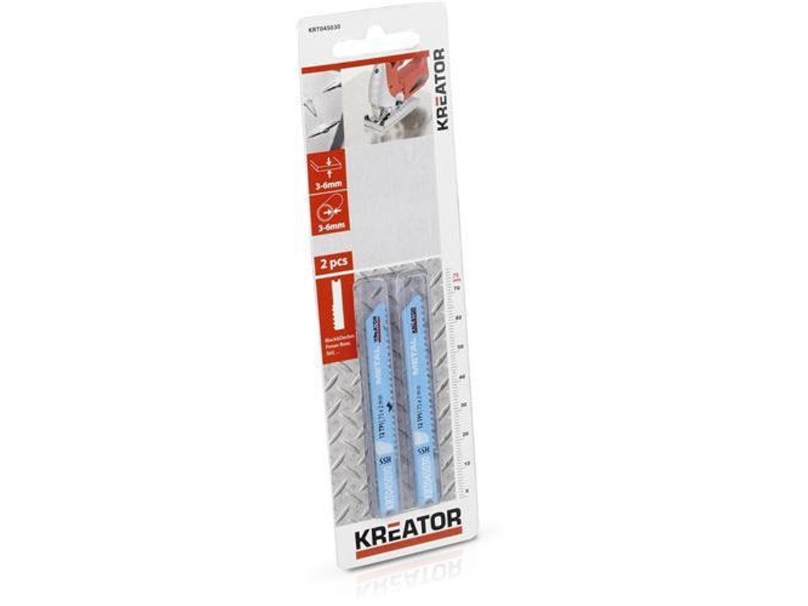 Lâminas de metal HSS 75 x 2mm para serra de vaivém Kreator-KRT045030