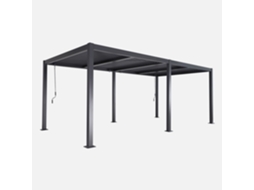 Pérgola Bioclimática Alumínio e Aço 3X6M Lâminas Ajustáveis Anthracite SWEEEK
