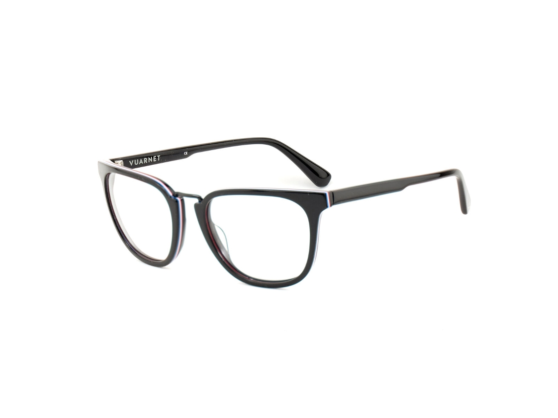Armação de óculos de grau feminina Vuarnet VL16240001 (preta - acetato - Ø 50 mm)