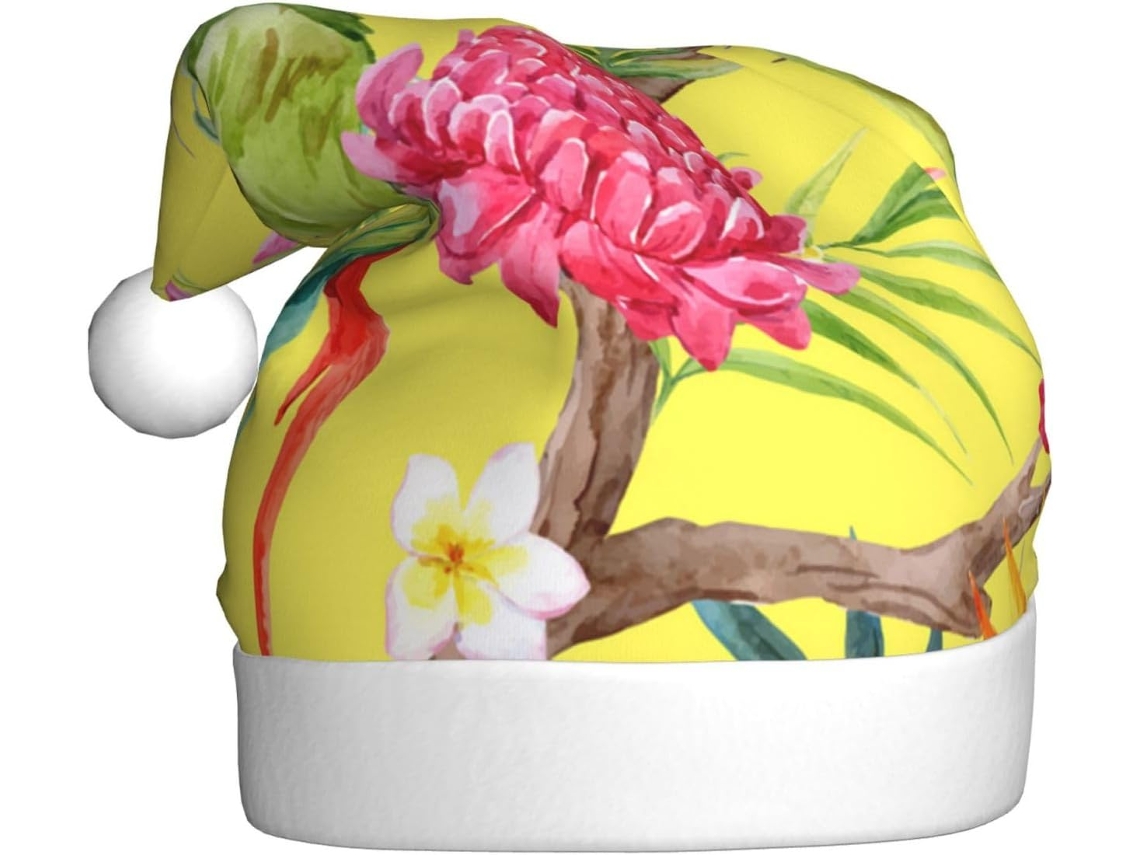 Gorro De Papai Noel Em Formato De Flor E Pássaro, Gorro De Natal
