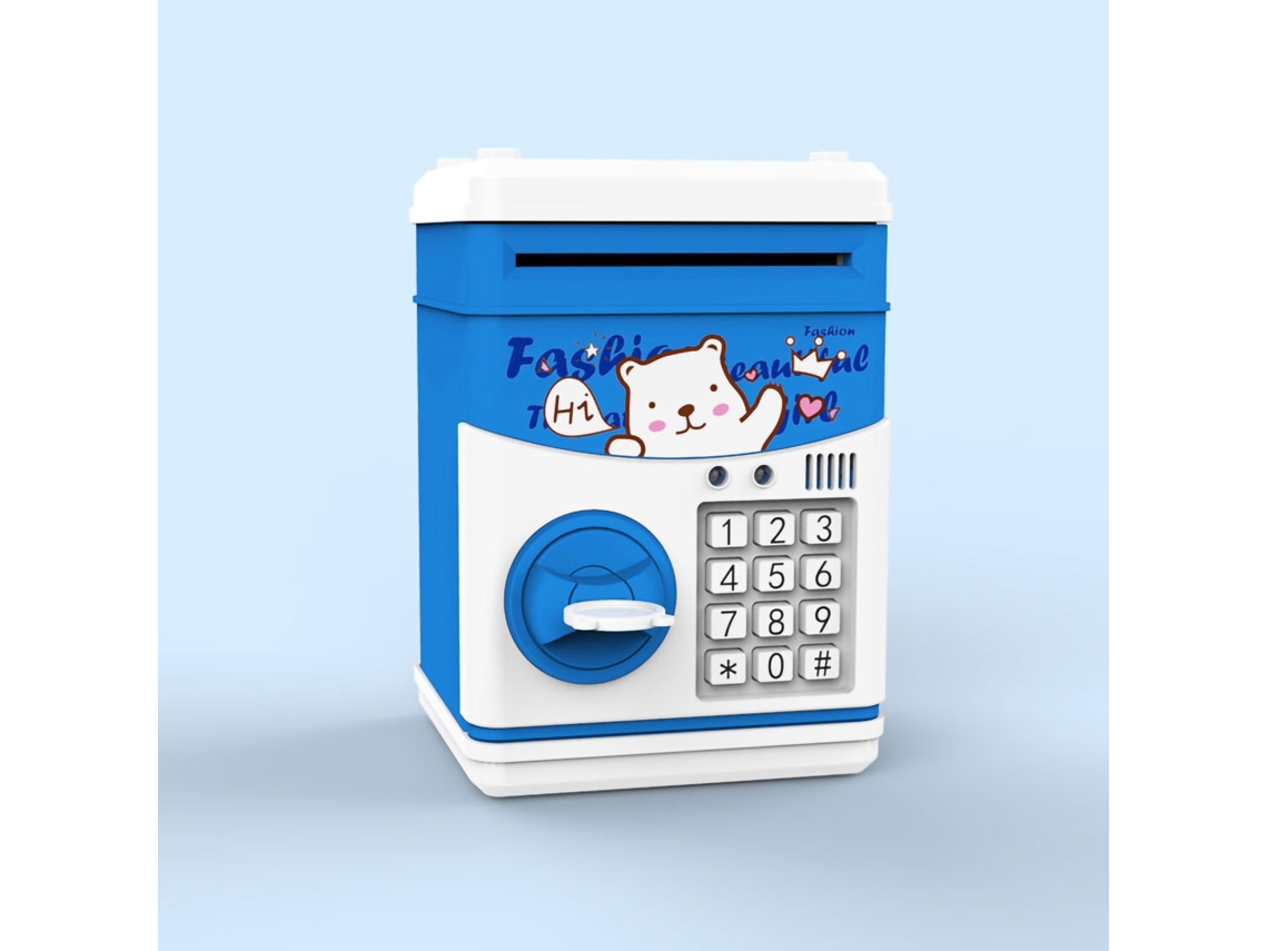 Ats banco de Ahorros com Desenhos Animados Crianças Lindas com Música e Histórias Brinquedo Presente Azul