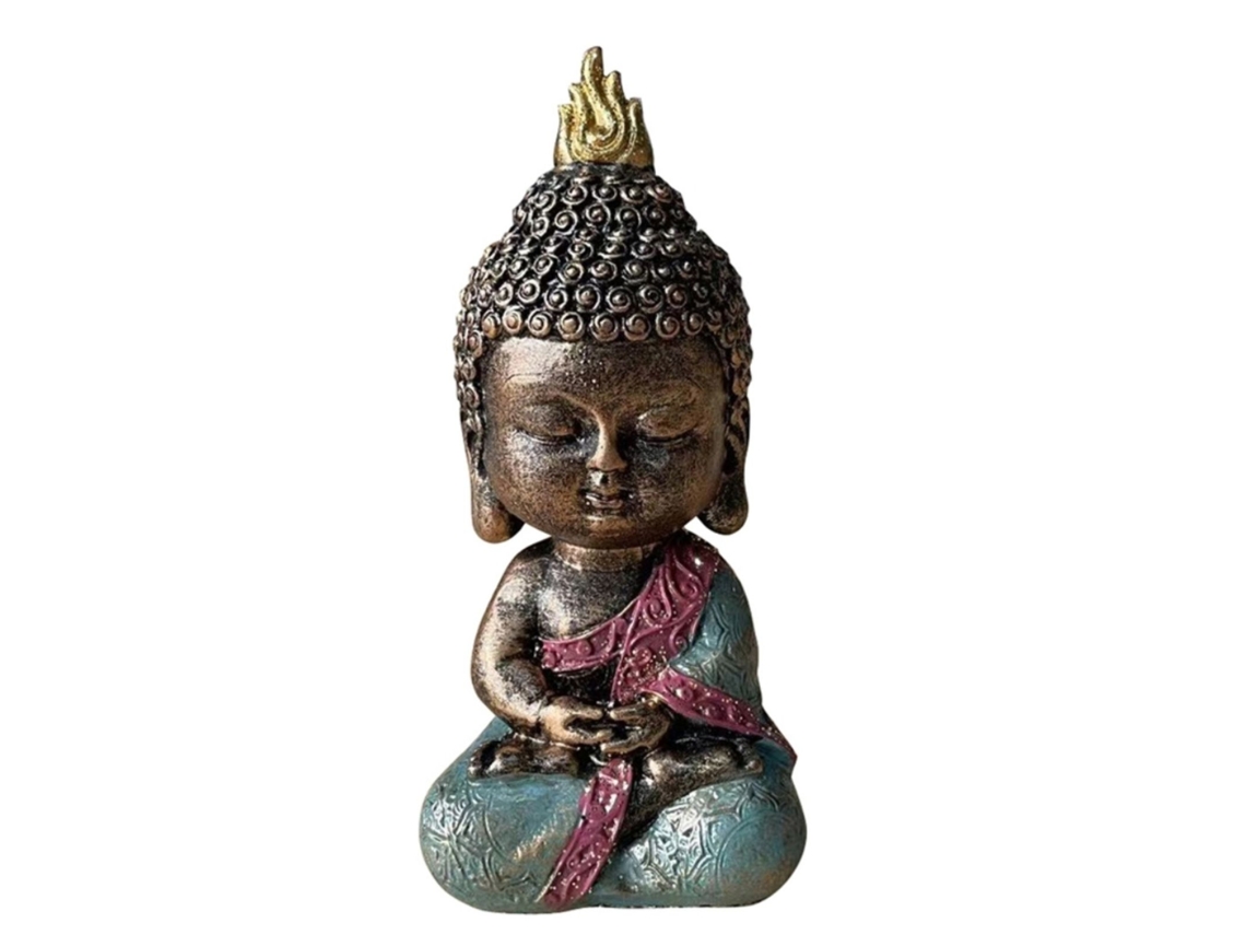 Figura Decorativa ZEN'LIGHT Bebé Bodhi Verde