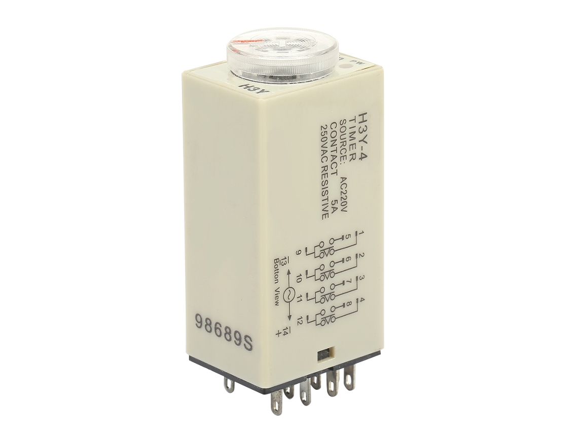 Relé de Tempo de Atraso na Ligação H3Y 4 0 60 Minutos AC220V