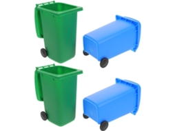 Lixeira de Mesa Stobaza 4 Peças, Mini, com Tampa, Organizador Multifuncional para Canetas e Lixo, Compacto Prá