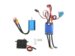 Mali kit Motor Brushless 2435 4500kv Esc 25a Servo 2.2kg para Carros Rc 1/16 1/18 Traxxas Hsp Wltoys