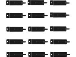 Conjunto De 15 Ganchos Ferro Preto Em Formato J Painel Perfurado