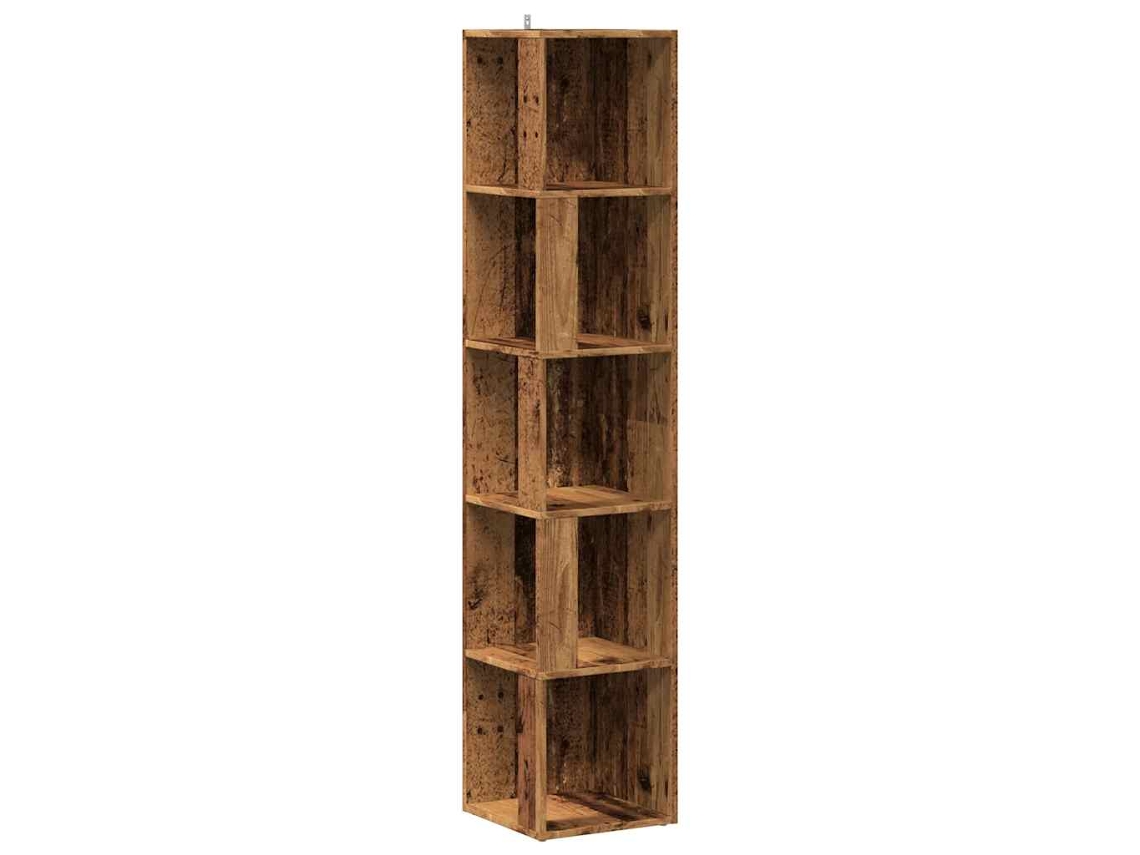 Corner Cabinet, Corner Cabinets Vidaxl Marrom Madeira Processada (33 X 33 X 165 Cm)