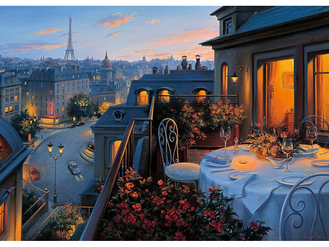 Quebra-cabeça Paris Balcony De 1000 Peças Para Adultos, Feito À Mão, Perfeitamente Juntos (branco)