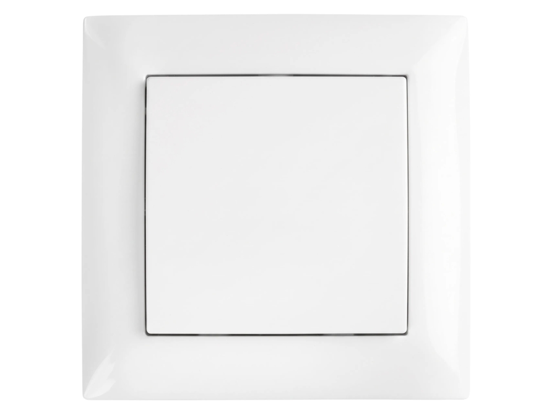 Toolight Interruptor Simples Com Moldura Oste Jnh006-w White