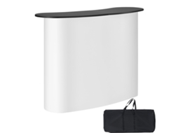 Mesa de Pódio Portátil para Feiras Comerciais VEVOR 51 18Inch X 18 31Inch X 37 4Inch Estande de Balcão de Exposição com Parede