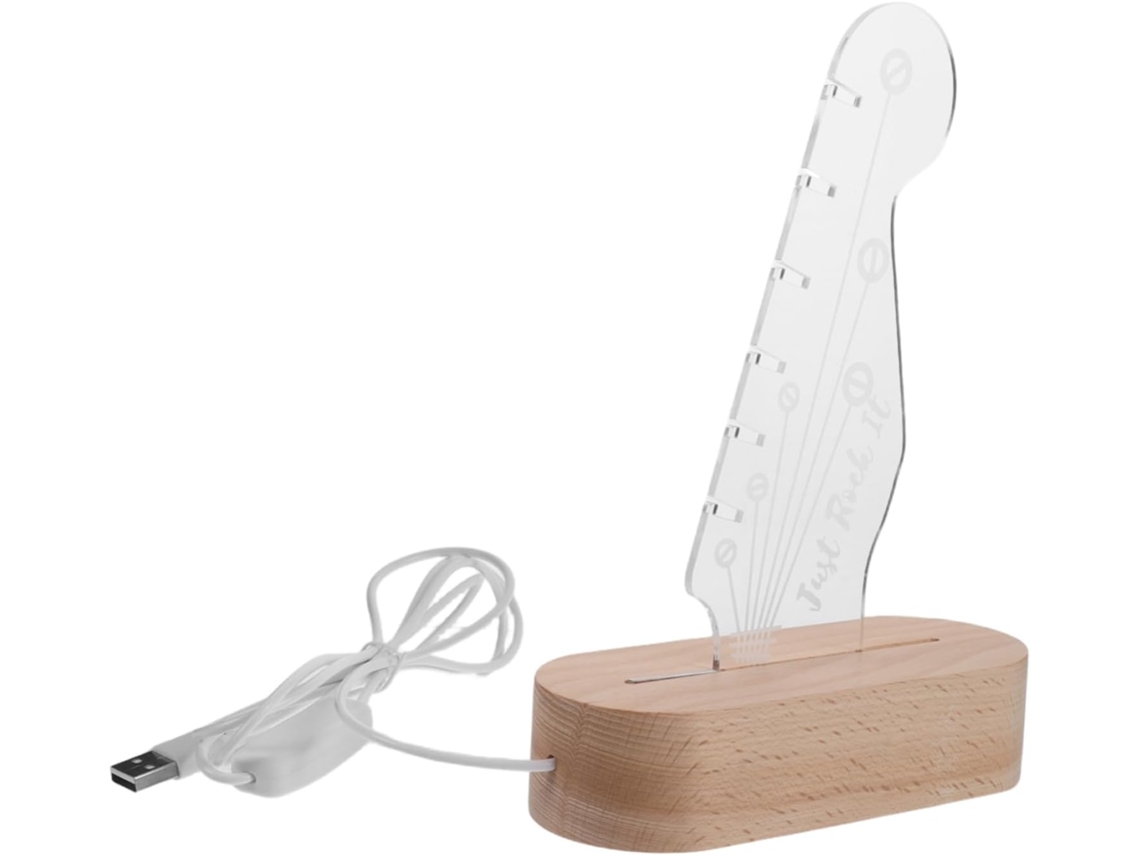 Suporte Para Palhetas Com Luz Noturna, Formato De Guitarra Elétrica, Acessório Para Músicos.