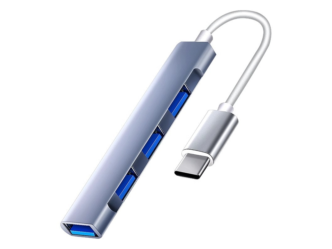 Hub Usb 4 Portas Para Tablet, Celular E Notebook, Expansor De Multifuncional
