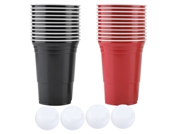 Eyf kit de Beer Pong com 22 Copos e 4 Bolas de Pingue pongue para Festas e Eventos Ao Ar Livre