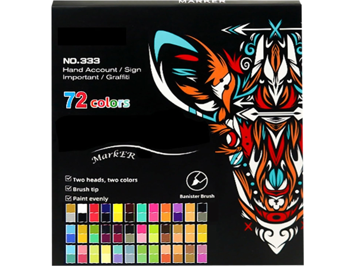 Kit De Colorir Com 36 Peças De Ponta Dupla, Ferramentas De Desenho