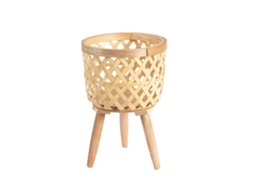 Suporte de Planta Cesto Tecido À Mão Cesto de Rattan