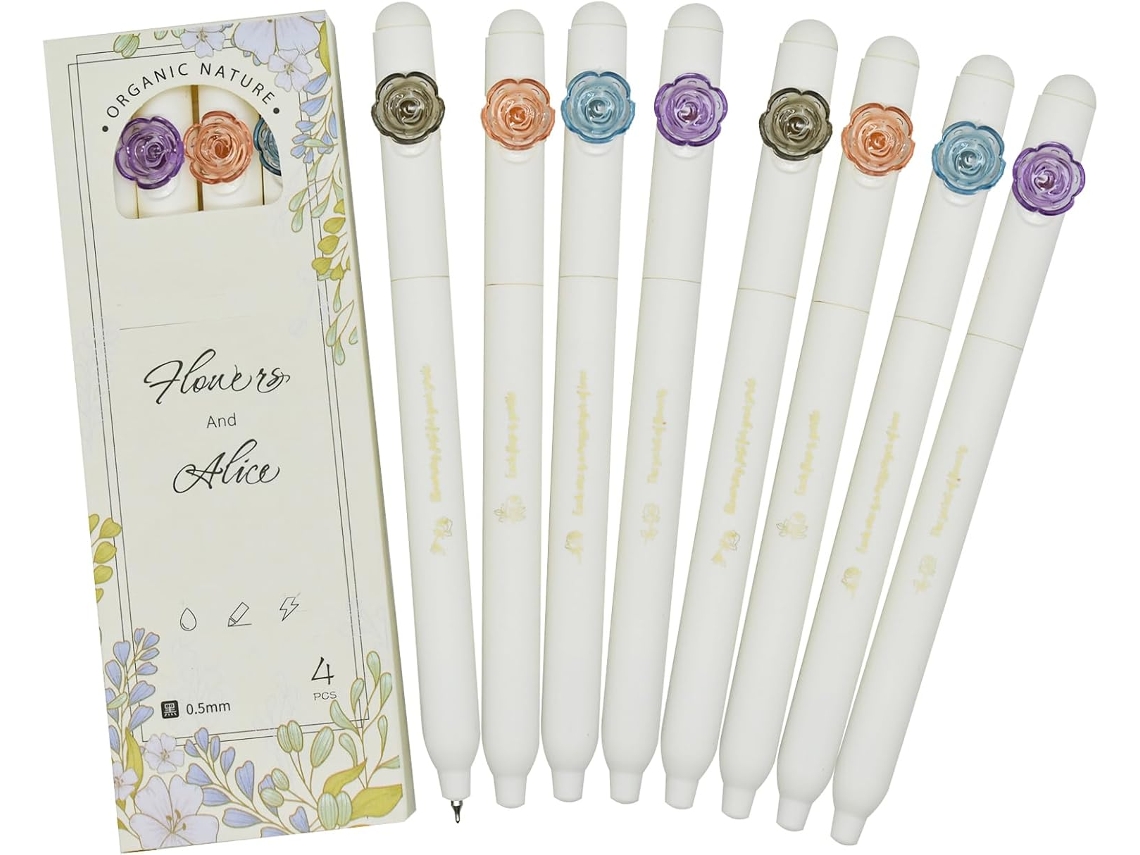 Maydahui Conjunto De 20 Canetas Em Gel Com Design Floral, Elegantes,