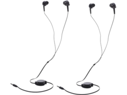 De 2 Fones Com Fio, Na Cor Preta, Ideais Para Música E Uso Diário