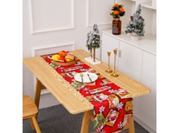 Toalha de Mesa de Natal Antiderrapante Decoração Farmhouse NEVEANCE