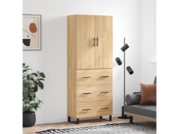 Vidaxl Armário Alto 69,5x34x180 Cm Derivados De Madeira Cor Sonoma