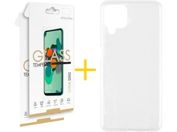 Kit Capa e 2 Películas Samsung Galaxy A12 4G SKYHE Liso (Transparente)