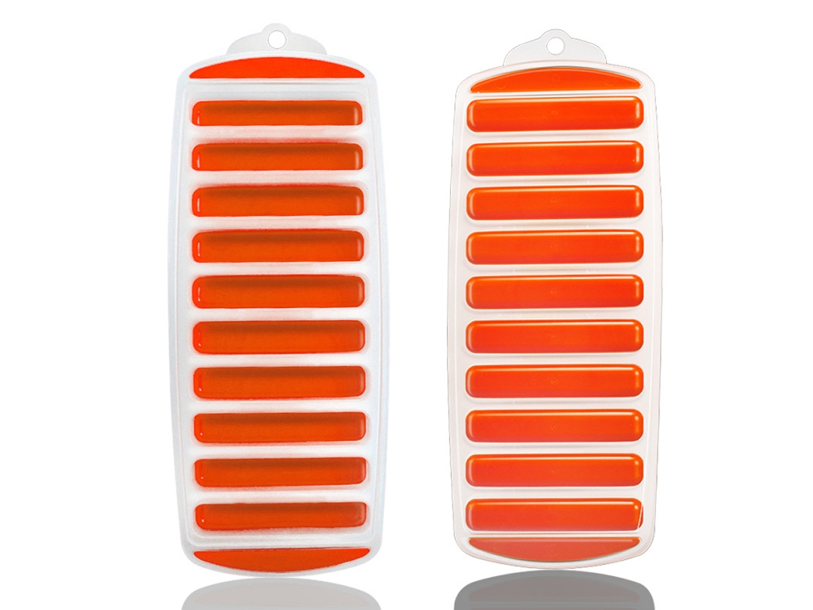 Conjunto De 2 Formas De Gelo Lineares, Laranja