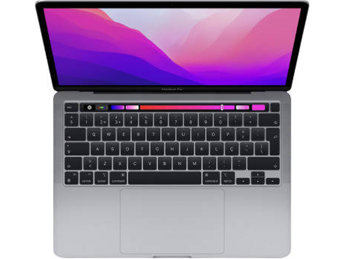 MacBook Pro APPLE Cinzento Sideral (13.3'' - Apple M2 8-core - RAM: 8 GB - 256 GB SSD - GPU 10-core)