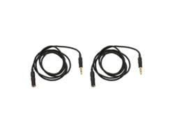 Aetheria 2pcs Cabo Extensão de Fone de Ouvido 3.5mm Macho para Fêmea Aux 100cm Preto