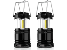 Luzes De Acampamento, 2 X Lanterna De Acampamento Alimentada Por Bateria, Luz De Acampamento Led Portátil Com Gancho Dobrável, Luz Aquaforge