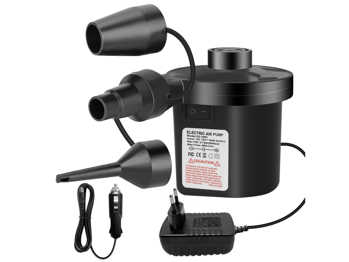 Bomba De Ar Elétrica 240v/130w Com 3 Bicos, Bomba De Pá De Alta Potência Para Colchões Infláveis, Piscinas Infantis E Brinquedos Flutuantes.