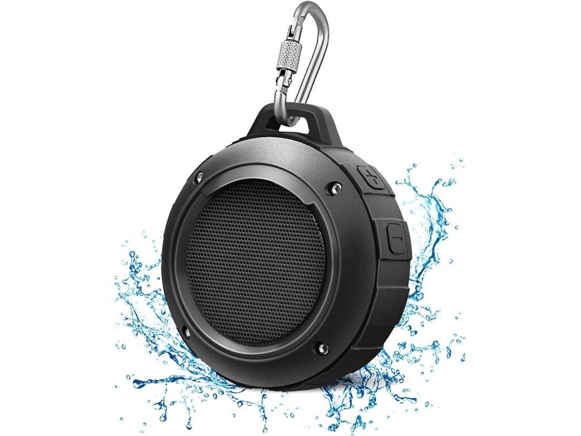 Coluna de Chuveiro Bluetooth YURU, portátil, IPX5, estéreo, 8h bateria