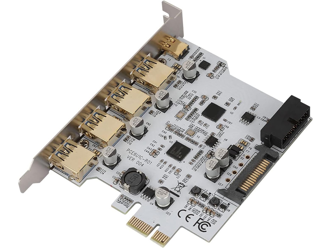 Placa De Expansão Pci-e 4 Portas Para Usb 3.0 Tipo-c, Adaptador
