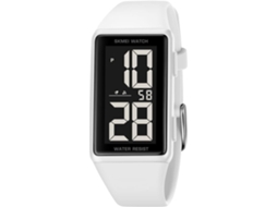 Relógio Digital com Bracelete de Silicone com Data e Luz Led para Homem e Mulher