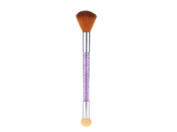 Pincel De Poeira Para Unhas Com Duas Cabeças Multifuncional E Caneta De Tintura Com Esponja (roxo)