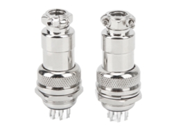 Conector De Cabos Aviation Plug And Socket 8 Pinos Com Laxiscreed Para Montagem Em Painel