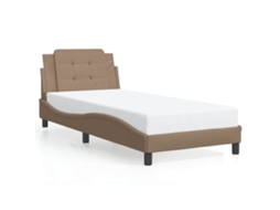 Bed Frame, Bed Frames Vidaxl Marrom Couro Artificial (80 X 200 Cm)