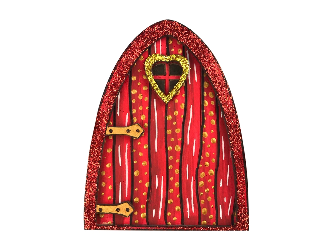 Porta de Conto de Fadas em Madeira para Jardim Decoração de Quintal LAXISCREED