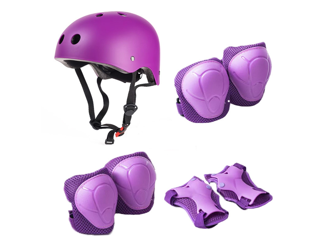 Kit Proteção de Crianças Capacete 7 em 1 ,tamanho:s Roxo XIAOMOYU
