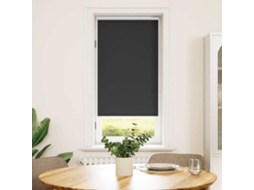 Vidaxl Cortina De Rolo Blackout, 64,4 X 120 Cm, Largura Do Tecido 60 Cm, Preta.