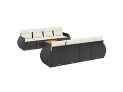 Garden Sofa Set, Garden Sofa Sets Vidaxl Preto Rattan / Vime (n/a)