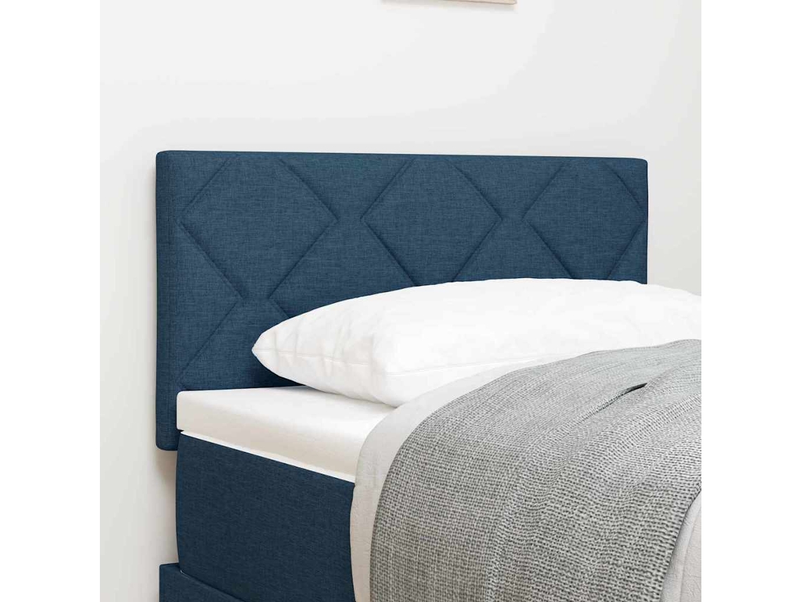 Vidaxl Cabeceira Led Azul 80 Cm Tecido