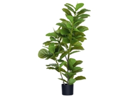 Planta Ficus Artificial de 110 Cm Planta Artificial com 90 Folhas Musgo e Vaso para Verde Interno e Externo Ge
