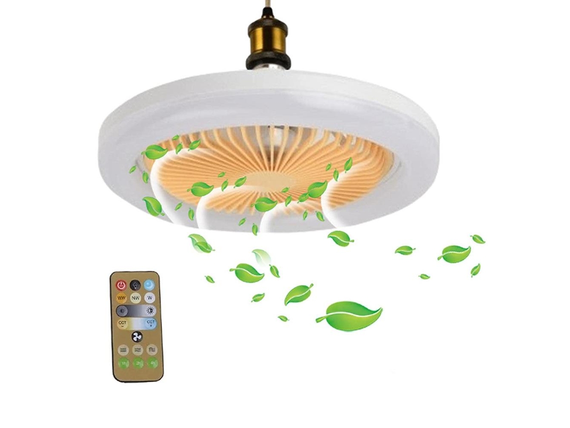 Ventilador de Teto Inteligente com Luz Dimmable 30w E27
