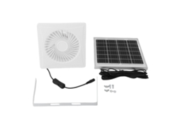 Ventilador De Exaustão Solar Laxiscreed De 6 Polegadas, Branco, Painel De 8w Para Casa E Escritório